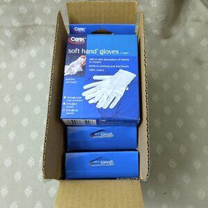 New! Box of 6 Pairs of White Cotton XL Gloves for Skin Care
